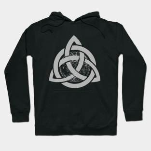 Celtic Triquetra Moon Black And White Hoodie